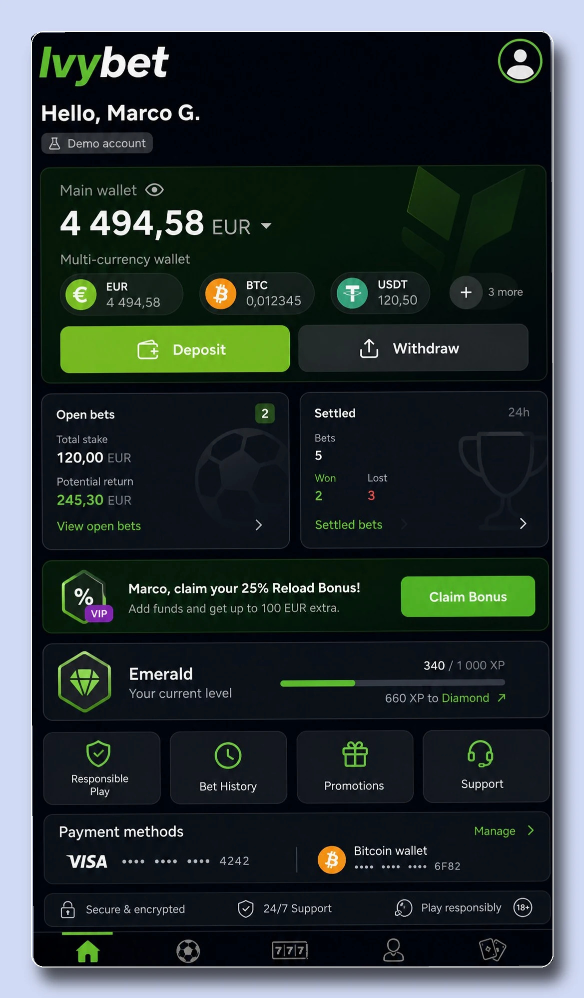Ivybet — casino en ligne retrait immédiat