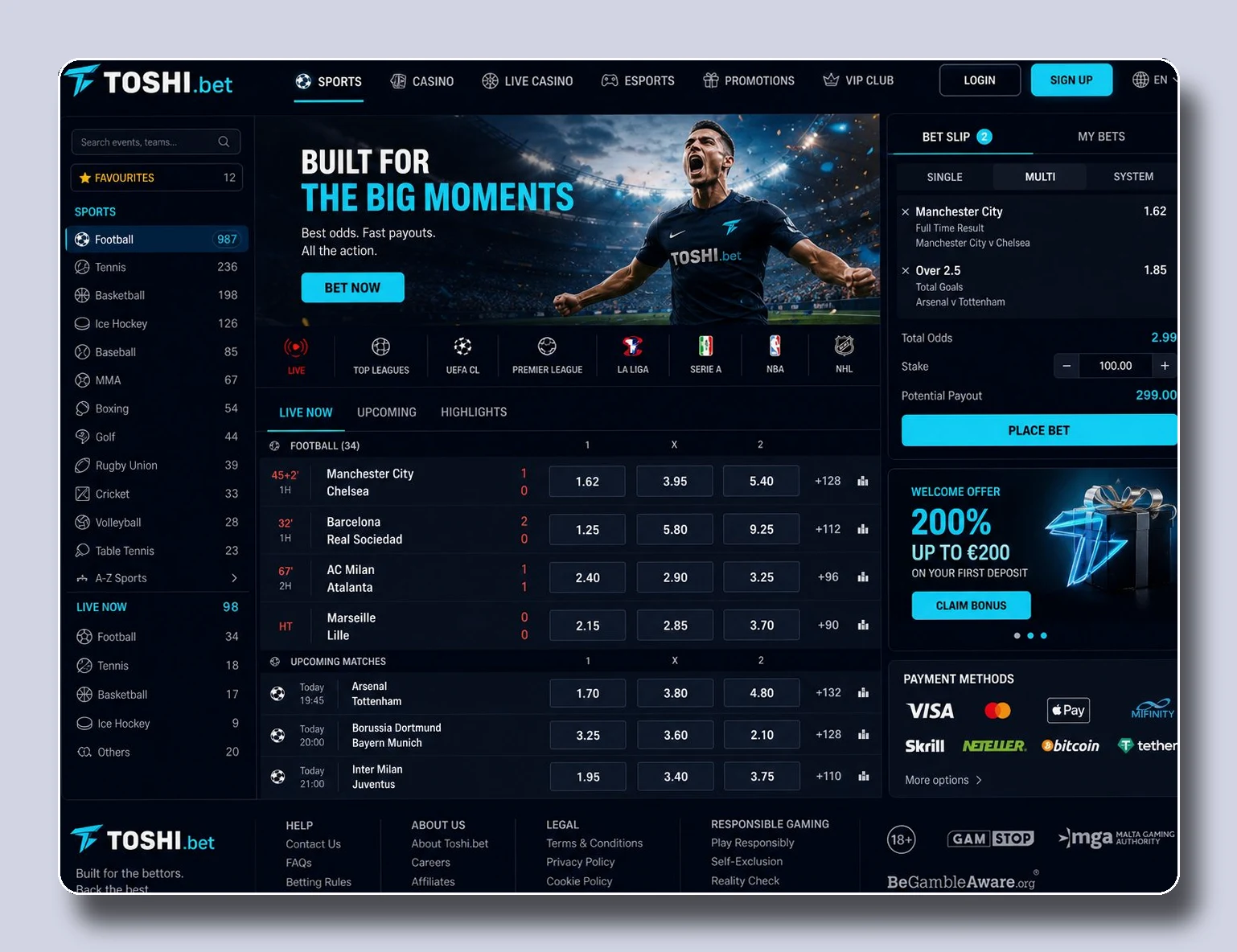 Toshi.bet — casino retrait instantané